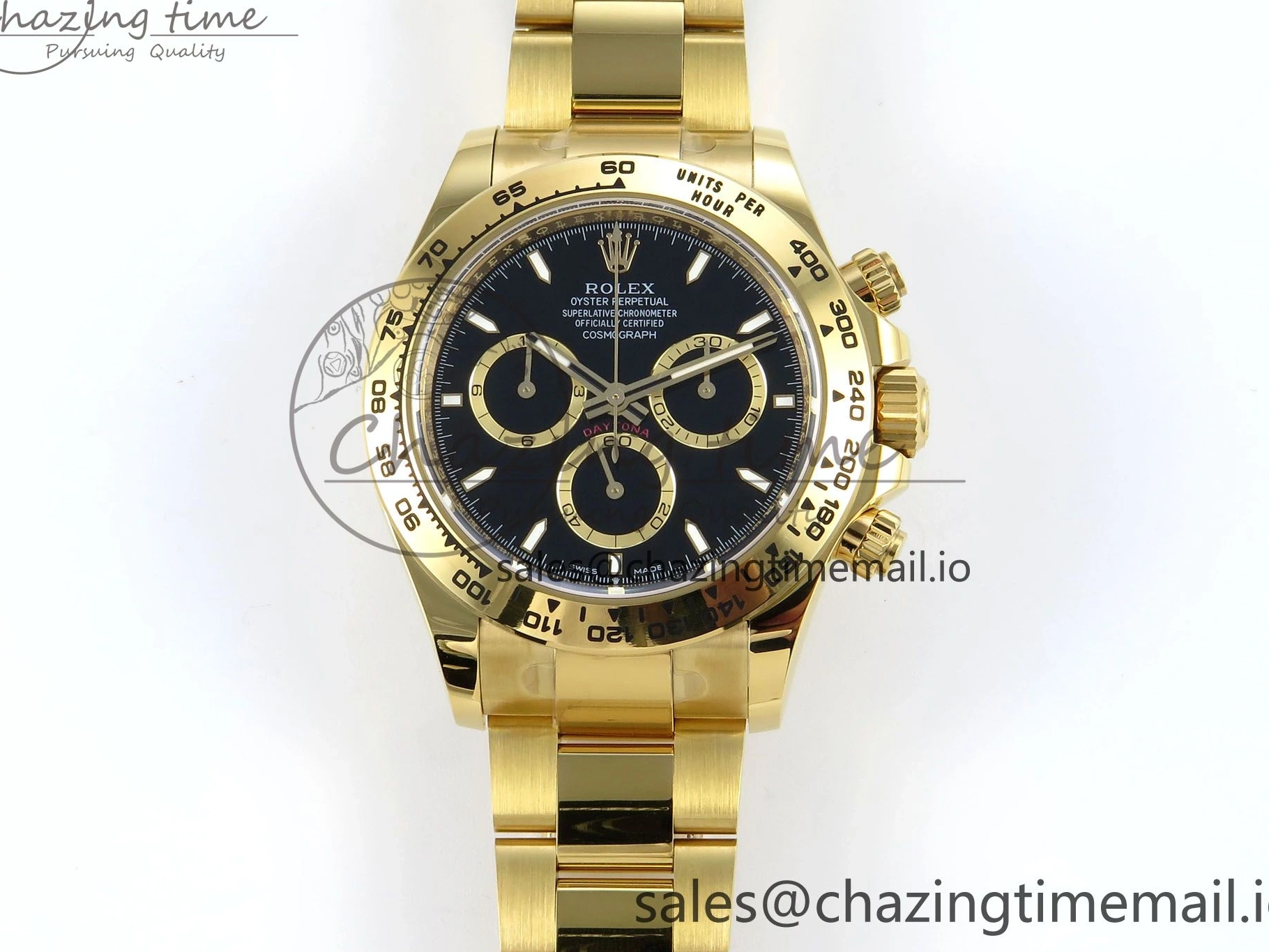 MiroTime 0305 TimelessDesign Daytona 126508 APSF 1:1 Best Edition Black Dial on YG Braclet SH 742